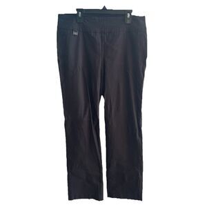 Lisette Dark Grey Women Pants Sz 8 Trouser Flat Front Work Straight Leg Classic